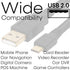 Cmple - Micro USB Cable 1.5ft Male to Male Micro USB Charging Cable Data Sync USB to USB Cable for Android Phone, Laptop, PC, Tablet, Car GPS, Pow...