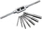 8pcs Metric Thread Machine Taps Set, Hand Screw Thread Plug Taps M3 M4 M5 M6 M8 M10 M12 with Adjustable Tap Wrench 1/16-1/2''...