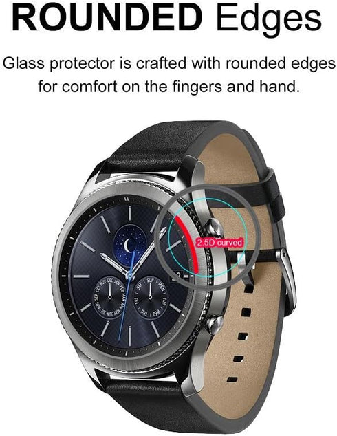 Supershieldz (2 Pack) Designed for Samsung Galaxy Watch 3 (41mm) / Galaxy Watch 4 Classic (42mm) / Galaxy Watch (42mm) Tempered Glass Screen Prote...