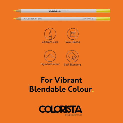 Spectrum Noir Colorista Coloured Pencils - Pack of 12 - Bright & Vivid...