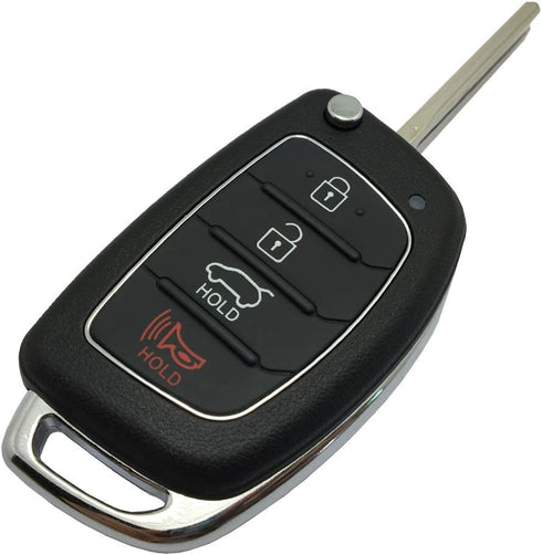 Replacement Key Fob Case fit for Hyundai Sonata Santa Fe Flip Key Remote Control Key Fob Shell...