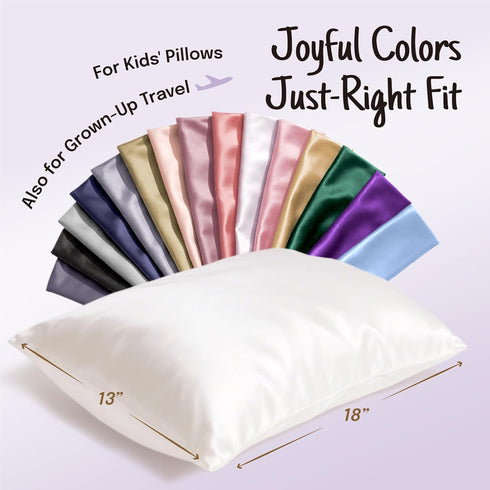 OLESILK Toddler 100% Mulberry Silk Pillowcase, Breathable Soft Smooth for Nursery Kids Night Sleeping, Silk Travel Pillow Cases with Hidden Zipper...