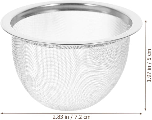 Luxshiny Mesh Tea Filter 8Pcs Teapot Tea Strainer Insert Stainless Steel Tea Filter Metal Mesh Infuser Loose Tea Leaves Strainer Replacement for T...