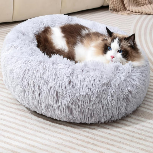 Fluffy Dog Bed Cat Bed Small Dogs Bed Doughnut Bed Small Dog Bed Cat Blanket Dog Blanket Small Dogs Bed Round Dog Bed Cat Bed Cat Cushion Dog Bed ...
