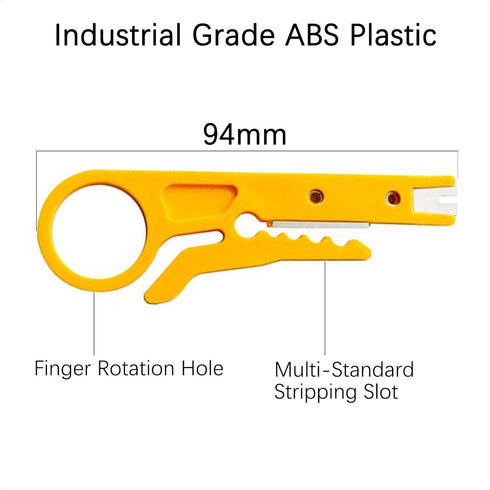 Mini Wire Stripper 3 Pack Network Wire Stripper Punch Down Cutter for Network Wire Cable, RJ45/Cat5/CAT-6 Data Cable, Telephone Cable and Computer...