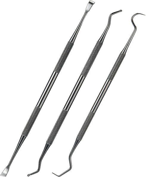 Hotop 3 Pieces Dog Dental Tooth Scaler and Scraper Stainless Double Headed Tarter Remover Scraper Pet Teeth Cleaning Tools for Dog and Cat (Black)...
