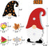 Huray Rayho Interchangeable Wooden Gnome Decor Holiday Seasonal Tiered Tray Decorative with 25 PCS Magnet Swappable Pieces Detachable Hat Office H...