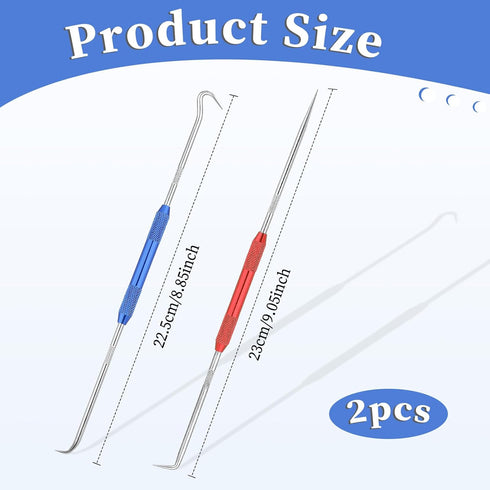 2 Pcs Metal Scribe Tool Double Pointed Scriber Hook and Pick Set Mechanic Pick Set Metal Scribe for Welding Marking Pen 45 Degree 90 Degree Scribe...
