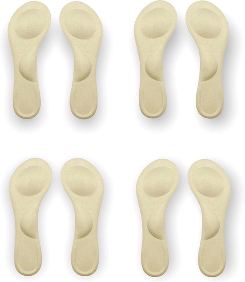 CB 4 Pairs of Suede Sponge Inserts Invisible Slim Insoles Liners, Ball of Foot Pain Relief Cushion, Arch Pain Barefoot Support, 3/4 Length for Wom...