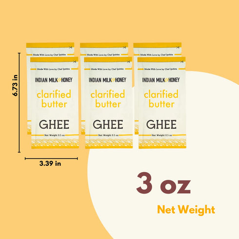 Original Grass-Fed Classic Ghee Butter by Indian Milk & Honey Handmade, Locally Sourced, Lactose, Gluten & Casein Free – Convenient & Portable Ghe...