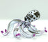 Octopus Miniature Figurines Animals Hand Blown Color Glass Art Collectible Gift Decorate 3.5" (Black Purple)...