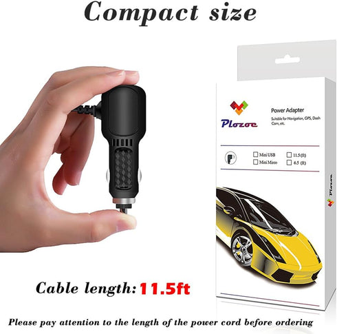 Dash Cam Charger, Plozoe Car Dash Cam USB Power Cable Cord Vehicle Charging Adapter for Garmin GPS Nuvi?Mirror Cam?Dash Cam Power Cable(Mini USB 1...