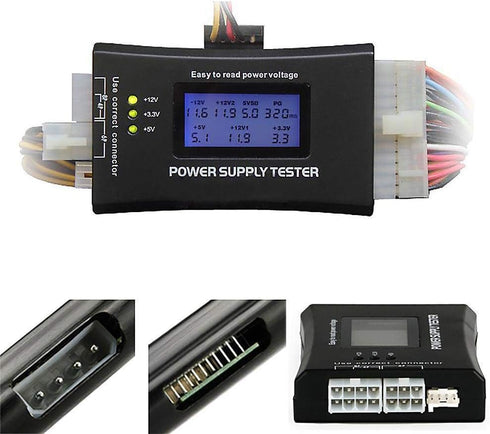 Power Supply Tester PC Computer LCD 20/24 Pin 4 PSU ATX BTX ITX SATA HDD Digital...