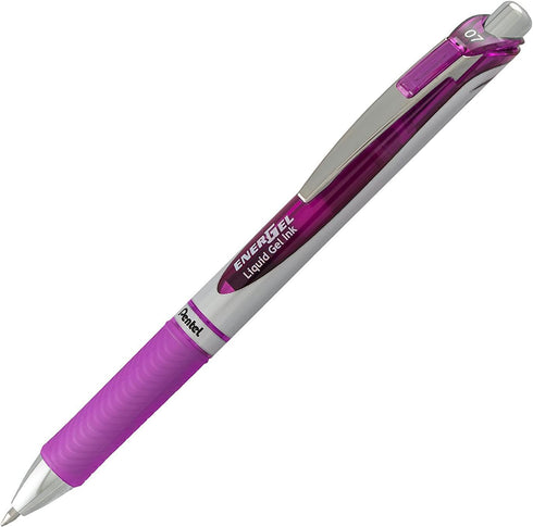 Pentel EnerGel Deluxe RTX Liquid Gel Ink Pen Set Kit (0.7mm 6 Pack/Bundle, Violet)...