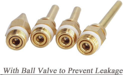 Wolfride 4Pcs Glue Gun Nozzle Set Hot Glue Gun Tips 10.8mm Thread Interchangeable Copper Nozzle Bore Diameter 2mm 3mm...