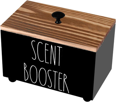 Laundry Scent Booster Container, Farmhouse Scent Beads Storage Organization, Rustic Wood Dispenser for Clothing Fragrance Beads, Laundry Room Powd...