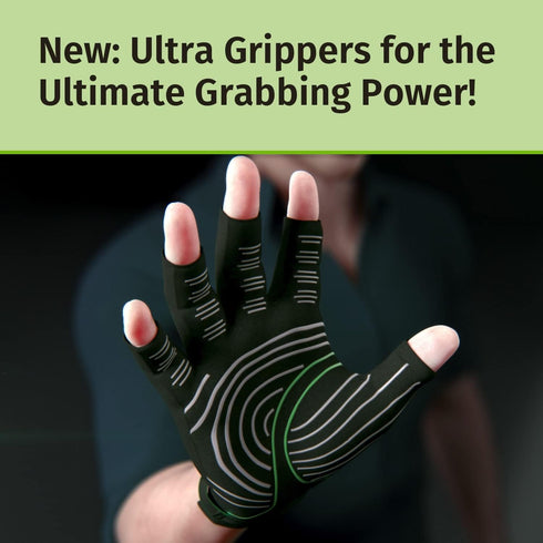Hempvana Green Relief Arthritis Gloves Woven with Hemp Fibers, AS-SEEN-ON-TV, Advanced Compression to Help Relieve Pain & Swelling, Adjustable Wri...