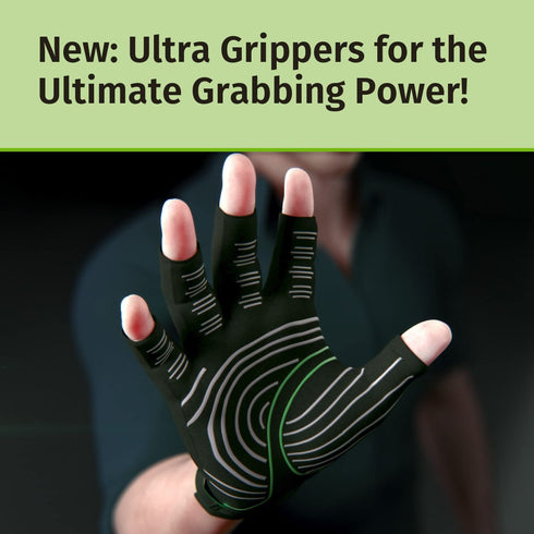 Hempvana Green Relief Arthritis Gloves Woven with Hemp Fibers, AS-SEEN-ON-TV, Advanced Compression to Help Relieve Pain & Swelling, Adjustable Wri...