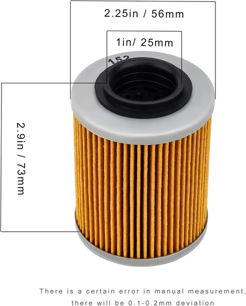 Oil Filter Replace for: CAN-AM OUTLANDER 650 450 850 570 1000 MAVERICK 1000R Defender RENEGADE Traxter 975 Commander MAX HO EFI LTD (pack of 4)...