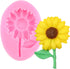 Sunflower Cake Fondant Molds Sun Flower Silicone Chocolate Candy Mold For Cake Decorating Cupcake Topper Gum Paste Polymer Clay...