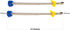 Flexible Toilet Water Supply Line 12inch,Stainless Steel Braided Hose With 3/8 Female Compression Thread x 7/8 Female Ballcock Thread?2pack...