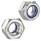 M12 Nylon Insert Lock Nut 5 Pieces Stainless Steel Hex Nylon Anti-Loosening Self Locking Nut for Industrial Building Fasteners...