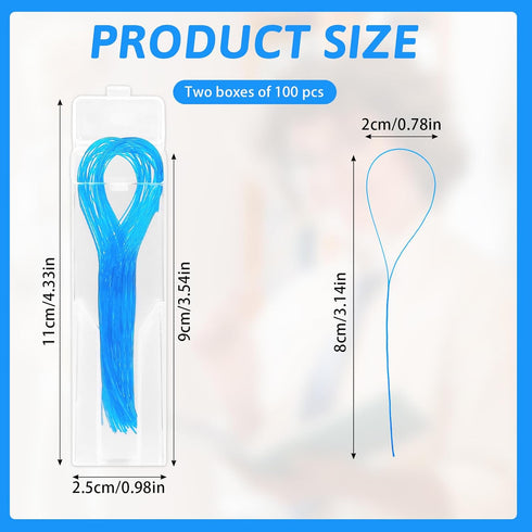 Floss Threaders, 100 Pcs Dental Floss for Braces Glide Dental Floss, Nylon Loop Design Deep Clean Dental Floss Threaders Universal for Braces Brid...