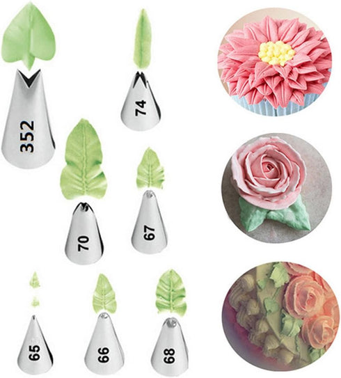 7-piece Stainless Steel Piping Tips Piping Nozzles Cake Decorating Supplies Cookies Cupcake Icing Decorating Supplies Decorating Kits Frosting Ici...