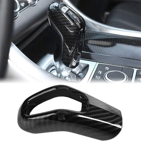 Qiilu Shift Gear Cover, Carbon Fiber Car Gear Shift Knob Trim Sticker Protector for Range Sport 2014-2017...