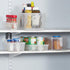 Plastic Kitchen Pantry Cabinet Refrigerator Food Storage Organizer Bin Holder with Handle, Clear by Home Basics...