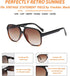 Freckles Mark Vintage Retro 70s Sunglasses for Women Men Classic Large Square Aviator Trendy Glasses...
