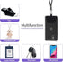 SS Phone Lanyard, Cell Phone Lanyard with Adjustable Detachable Neckstrap and Phone Tether, Phone Strap Suitable for All Smartphones-Black...