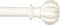 Kenney Rachel Fluted Ball Window Curtain Rod, Adjustable 28-48 Inch, Antique White...