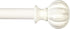 Kenney Rachel Fluted Ball Window Curtain Rod, Adjustable 28-48 Inch, Antique White...