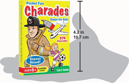 Pocket Fun Charades, a Family Game for Kids Ages 6 & Up – Travel Ready – No Reading is Required to Play – Great for Vacations, a Gift or Party Gam...