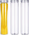 3Pcs Clear Plastic Food Storage Jar with Lid, Round Transparent Storage Container for Spaghetti,Pasta and Dry goods (2.1" Diameter x 11.8" Height)...