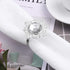 VORCOOL 12pcs Napkin Rings Napkin Holders Wedding Banquet Dinner Decoration (Silver)...