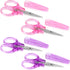 4 Pcs Small Scissors All Purpose,Stainless Steel Scissors Set with Protective Cover,Mini Detail Craft Scissors for Paper Cutting,Sewing,Scrapbooki...