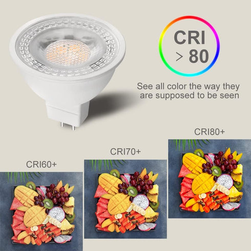 FTL MR16 LED Bulb Dimmable 12V 5W 50W Equivalent 450LM GU5.3 Bipin Base 3000K Warm White Spot Light Bulbs for Landscape Lighting, Track Lighting, ...