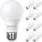 DEWENWILS 8-Pack A19 LED Light Bulb, 760LM, 5000K Daylight LED Light Bulbs, 9 Watt(60 Watt Equivalent), E26 Medium Screw Base, Non Dimmable, UL Li...