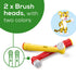Beurer TB10 Kids Electric Toothbrush Replacement Brush Heads Only - 2 Pack - Theo The Tiger...