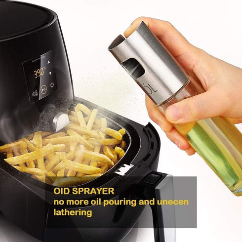 Oil Sprayer for Cooking, Olive Oil Spray Bottle for Kitchen 100ml Glass Olive Oil Sprayer Mister Oil Vinegar Spritzer Sprayer Glass Bottles for Co...