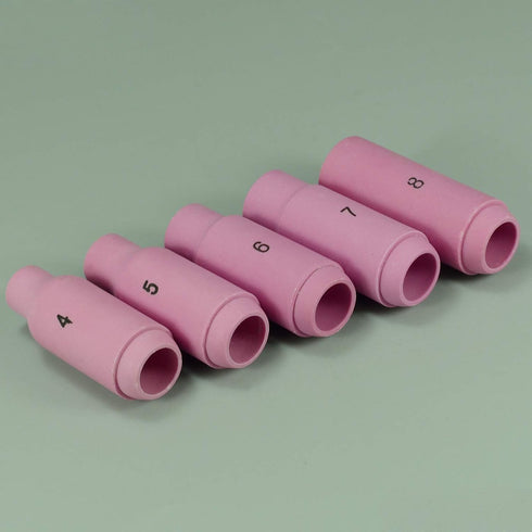 RIVERWELD TIG Alumina Nozzles Ceramic Shield Cup 10N50#4 10N49#5 10N48#6 10N47#7 10N46#8 Fit DB PTA SR WP 17 18 26 TIG Welding Torch 10pcs...