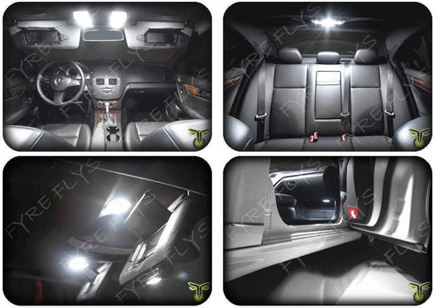 Fyre Flys 6 Piece White LED Interior Lights for 2016 2017 2018 2019 2020 2021 Honda Civic Super Bright 6000K 3014 Series SMD Package Kit with Map ...