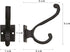 Claimed Corner Iron Scroll Coat Hooks - Wall Mounted Rustic Farmhouse Cast Iron DIY Coat Towel Hat Scarf Bag Hook - 5 Pack (Black)...