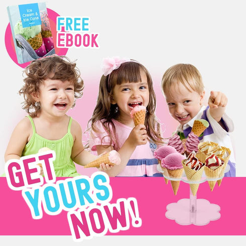 Ice Cream Cone Holder Stand with 8 Holes Capacity, Clear Acrylic Waffle Cone Holder for Mini Ice Cream Cones Snow Cone Hand Roll Sushi Popcorn Swe...