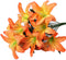 Artificial Lily 10 Heads Fake Lily Artificial Flower Wedding Party Decor Bouquet Home Hotel Office Garden Craft Art Decor Orange...