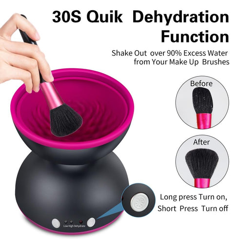 Makeup Brush Cleaner Machine, Electric Makeup Brush Cleaner, 1200mAh USB Rechargeable Portable Automatic Make Up Brush Cleaner Cleanser Machine, f...