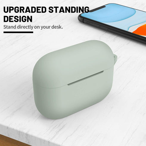 ATUAT for AirPods Pro 1st/2nd Generation Case Cover, Protective Silicone Skin Accessories with Keychain for Women Men for Apple AirPods Pro 2019/2...