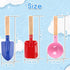 6 Piece Kids Beach Tools,Children Beach Sand Toys, Made of Metal with Sturdy Wooden Handle,Safe Beach Gardening Set,Spoon, Fork, Trowel, Rake & Sh...